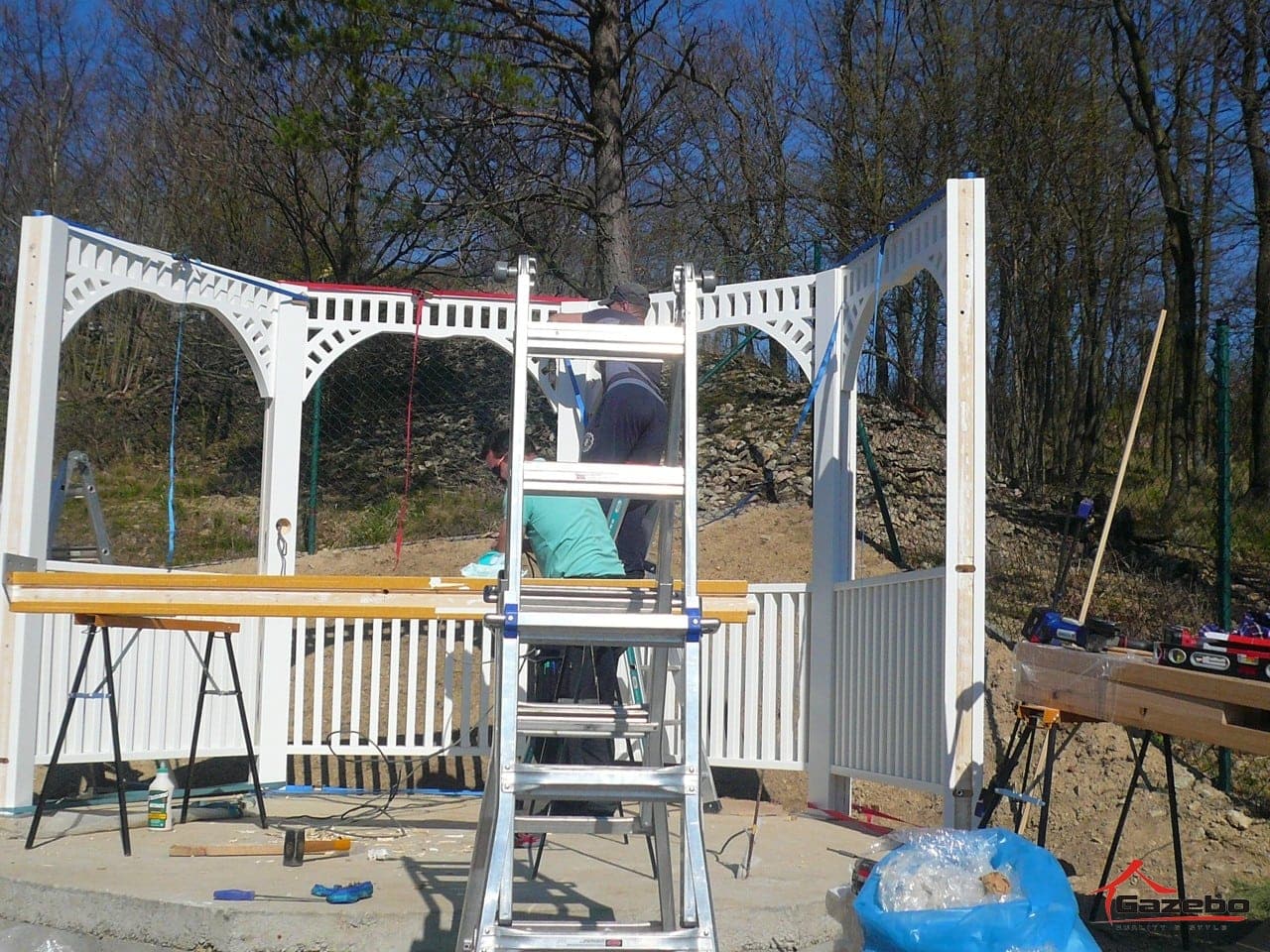 Holzpavillon Victoria – Montage