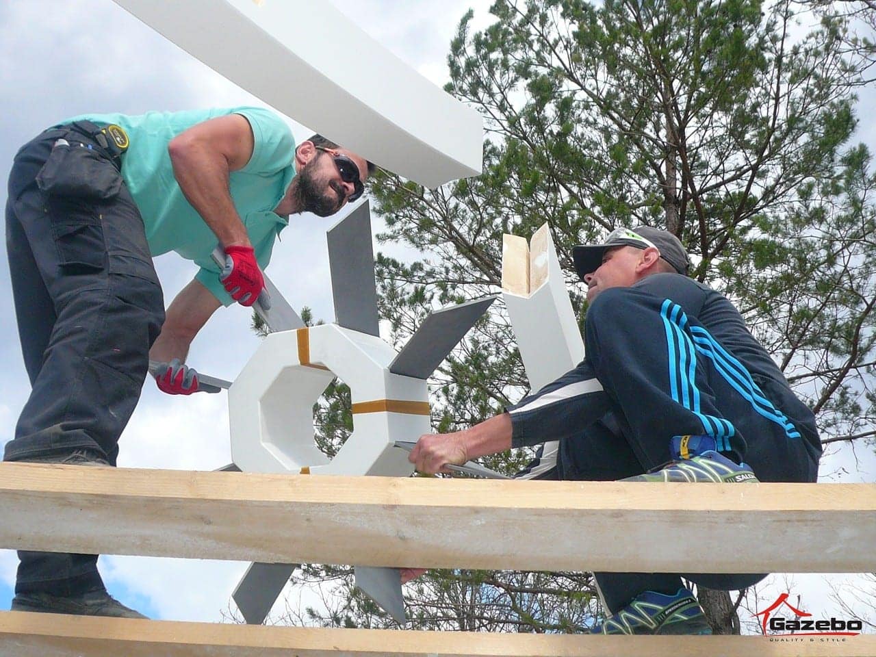 Holzpavillon Victoria – Montage