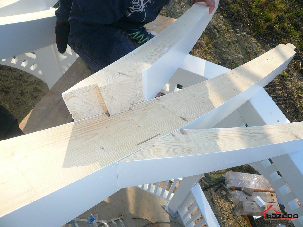 Holzpavillon Victoria – Montage