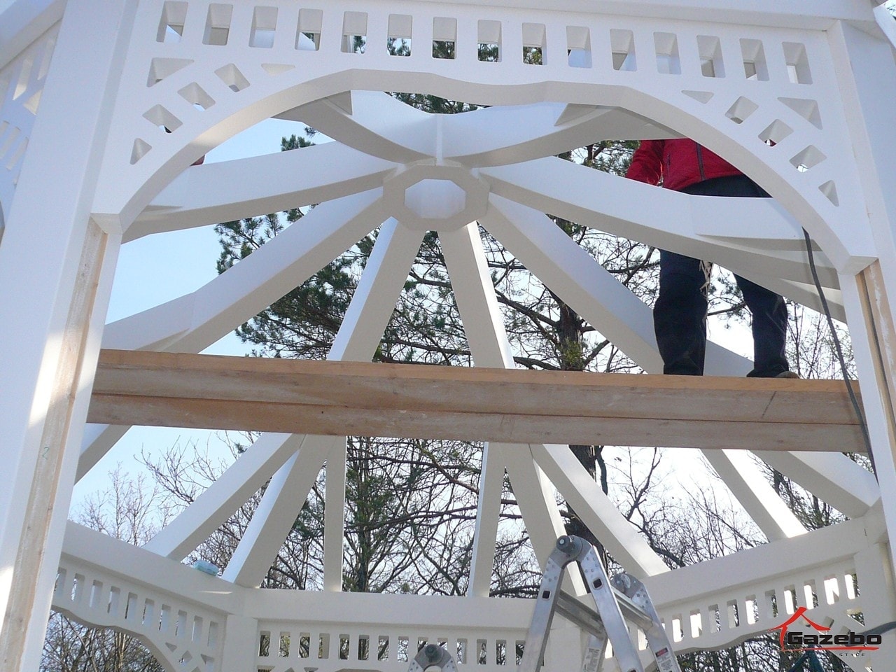 Holzpavillon Victoria – Montage
