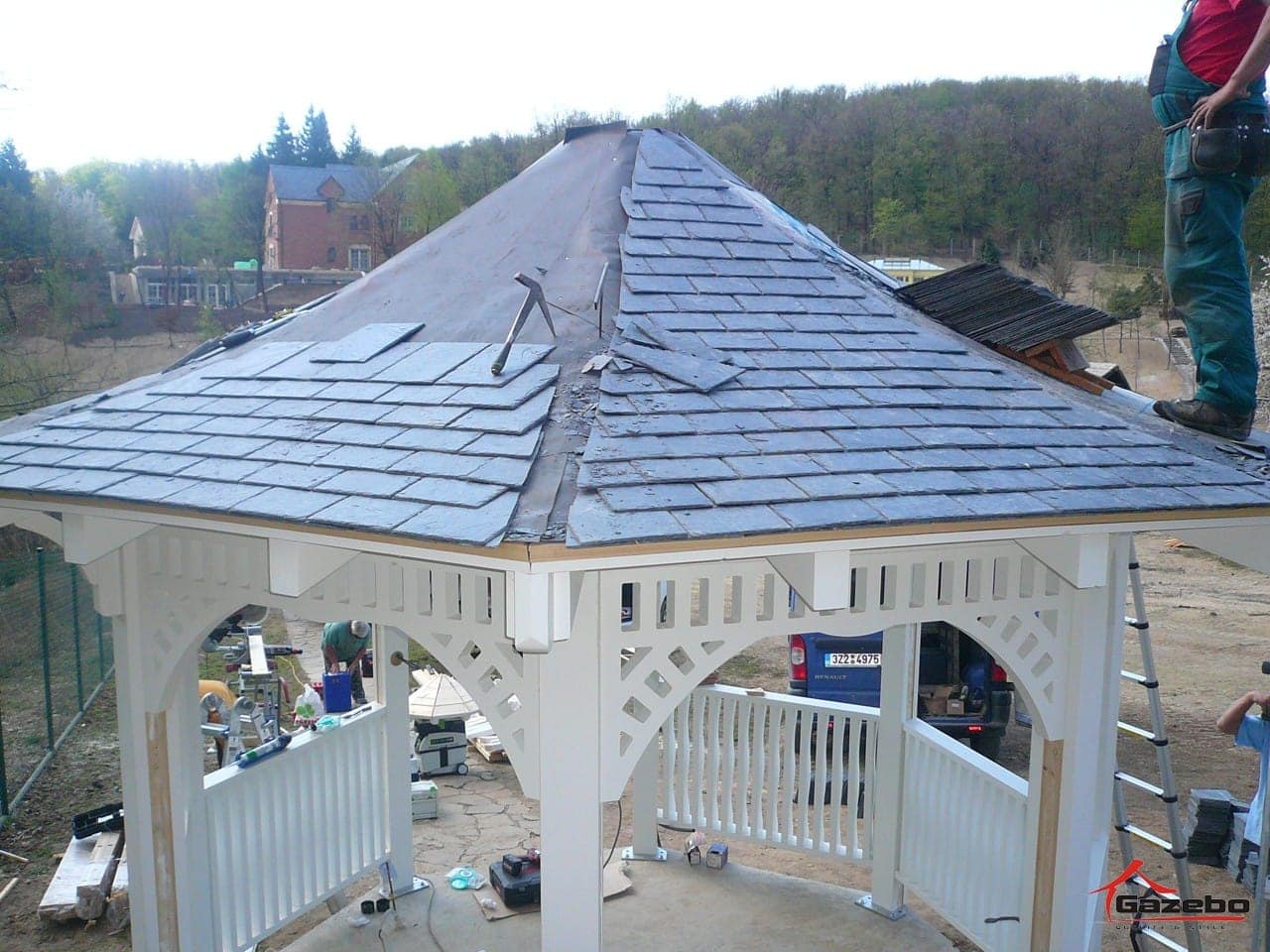 Holzpavillon Victoria – Montage