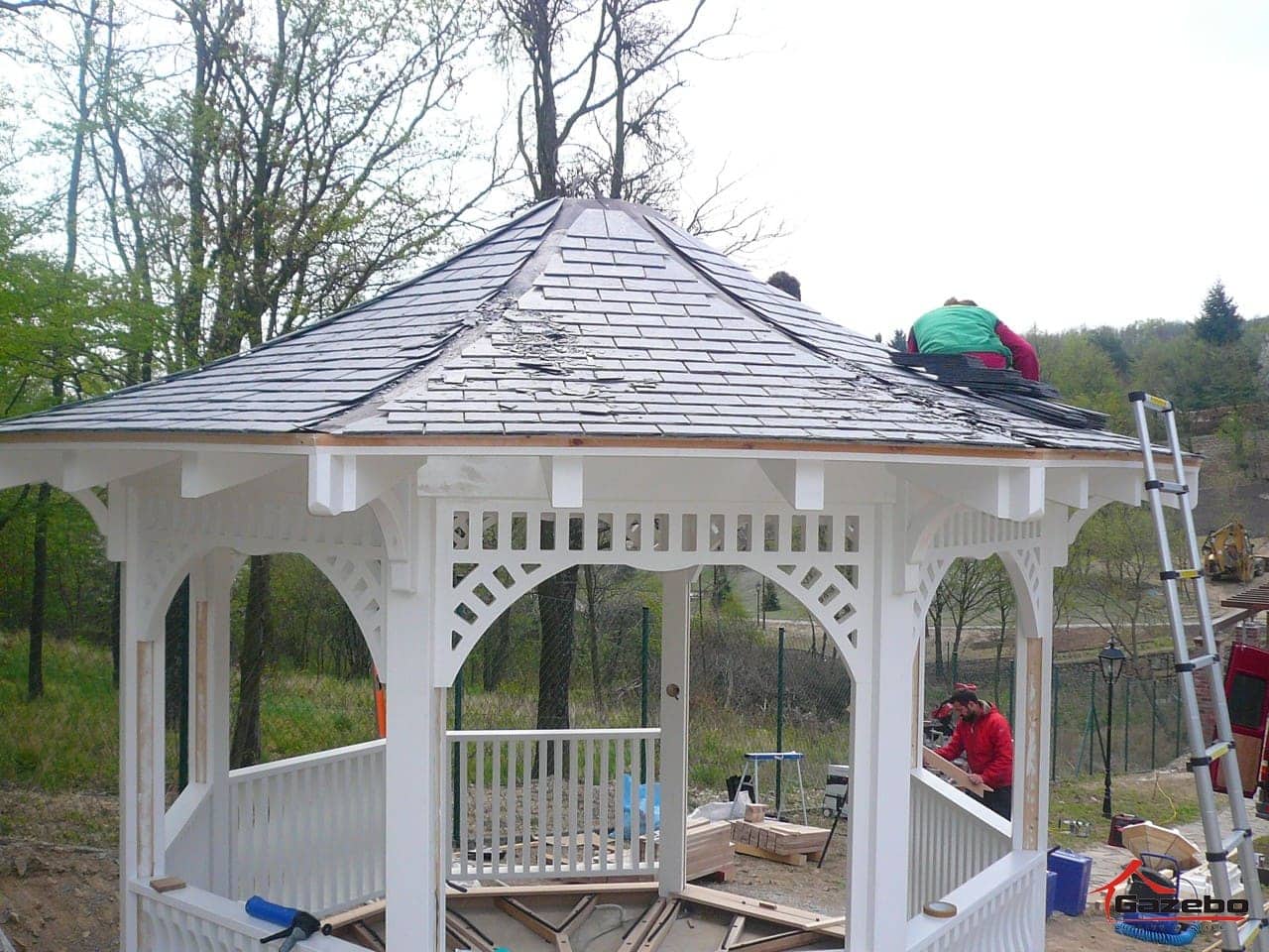 Holzpavillon Victoria – Montage