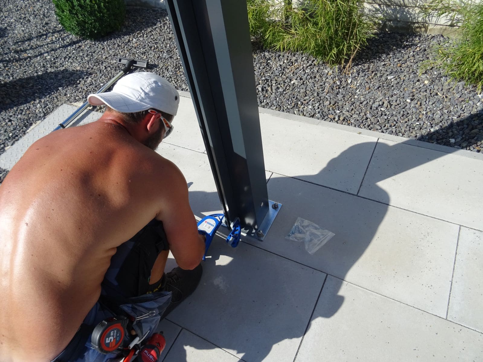 Bioklimatische Aluminiumpergola mit Beschattung