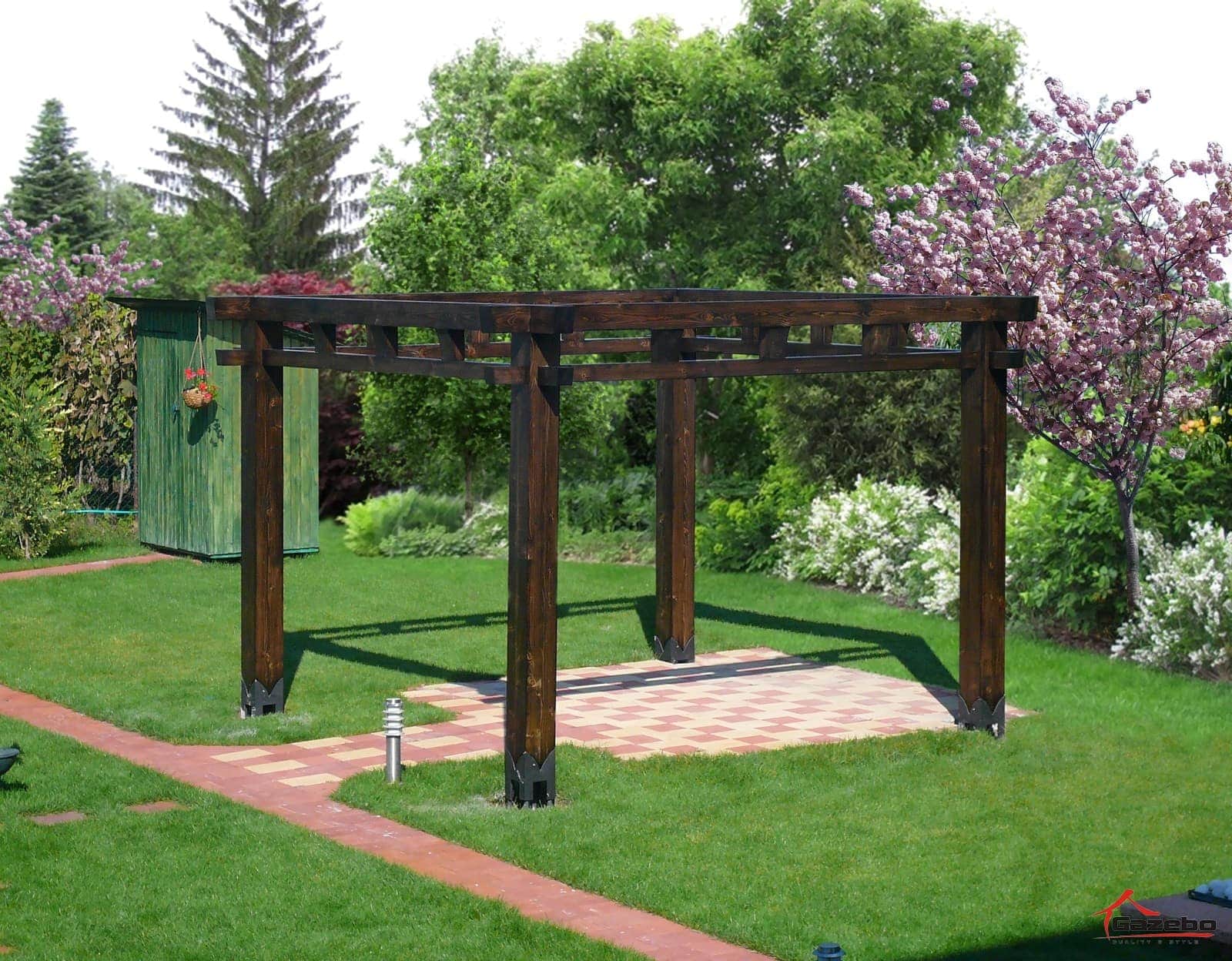 Bau des japanischen Gartenpavillons Hinode