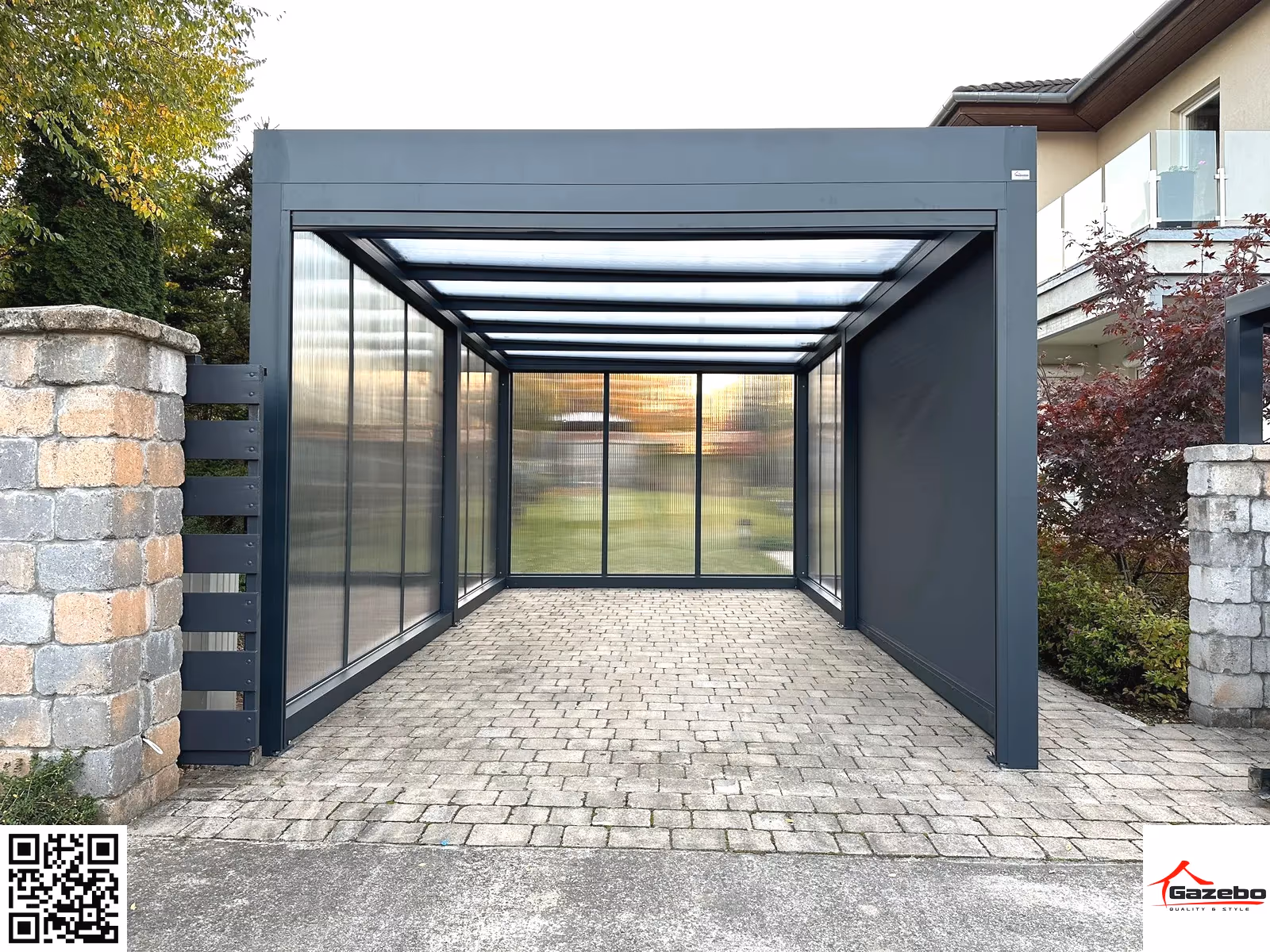 Freistehender, windbeständiger Aluminium-Carport