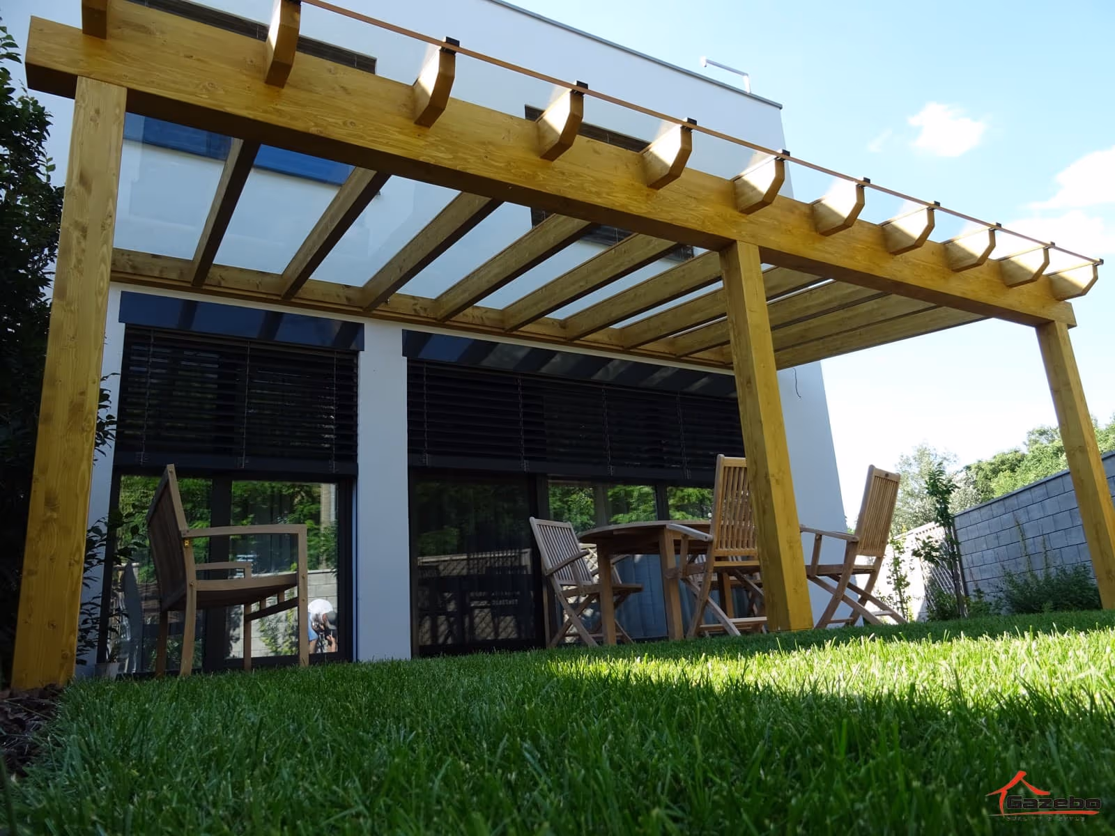 Hochwertige Handwerkskunst der Holzpergola Kartago
